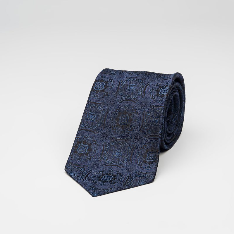 Blue Medallion Silk Tie
