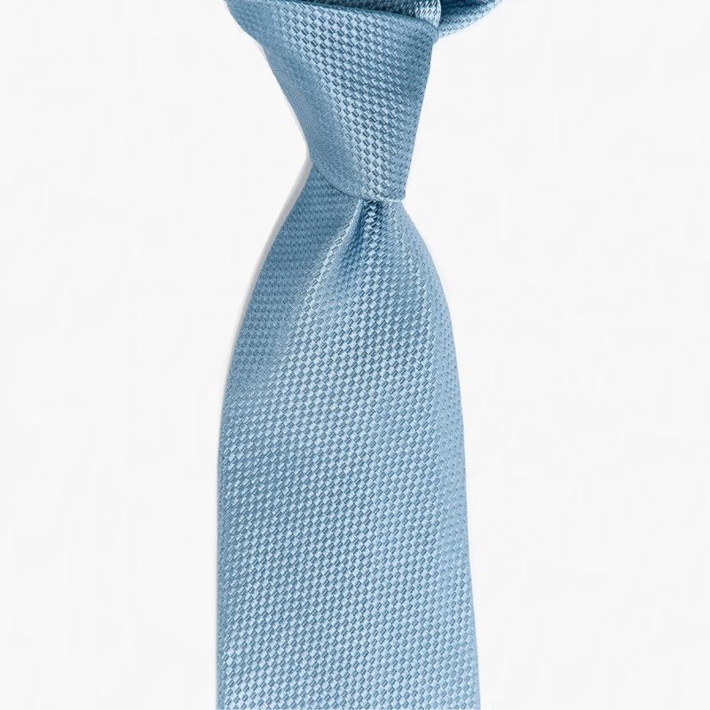 Solid Blue Silk Tie
