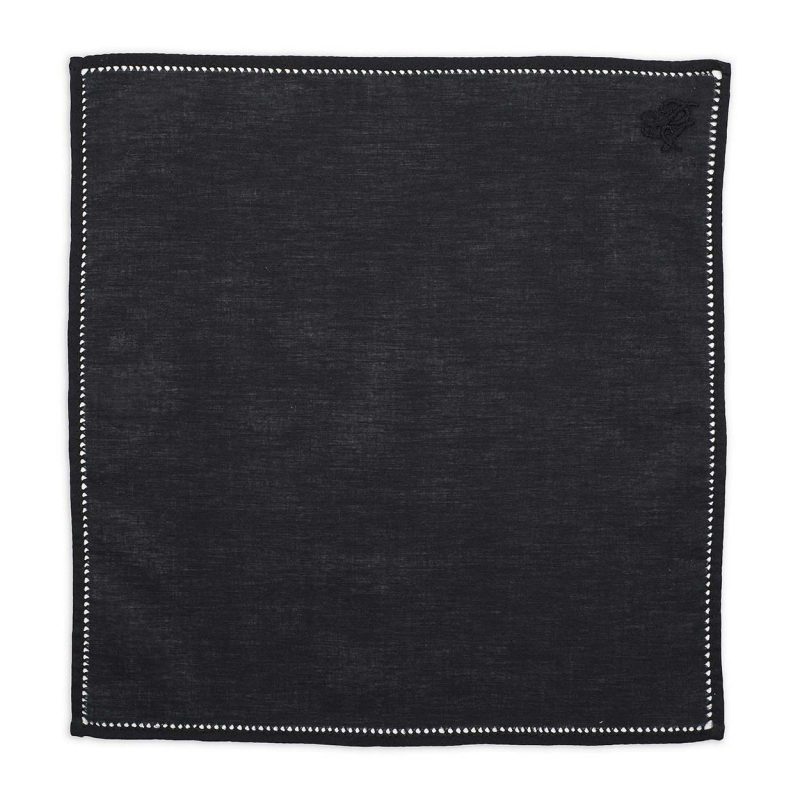 Personalised Black Cotton Pocket Square