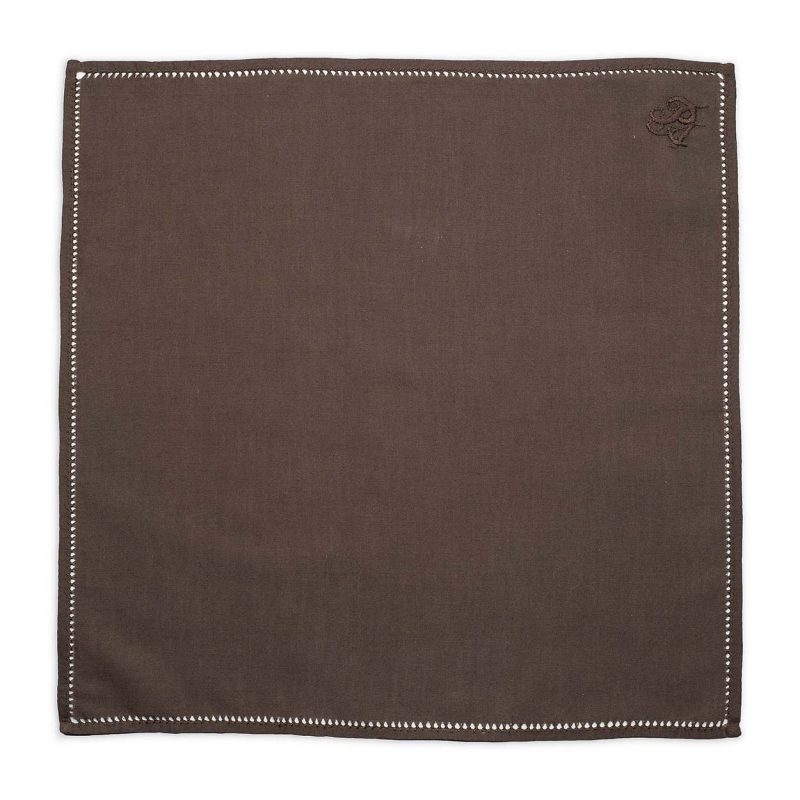 Personalised Brown Cotton Pocket Square
