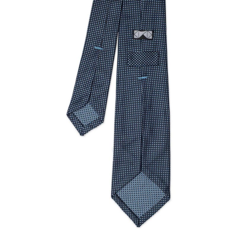 Blue Jacquard Silk Tie