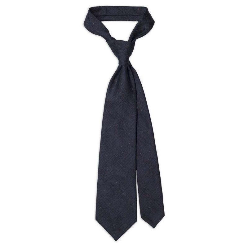 Blue Tweed Silk Tie