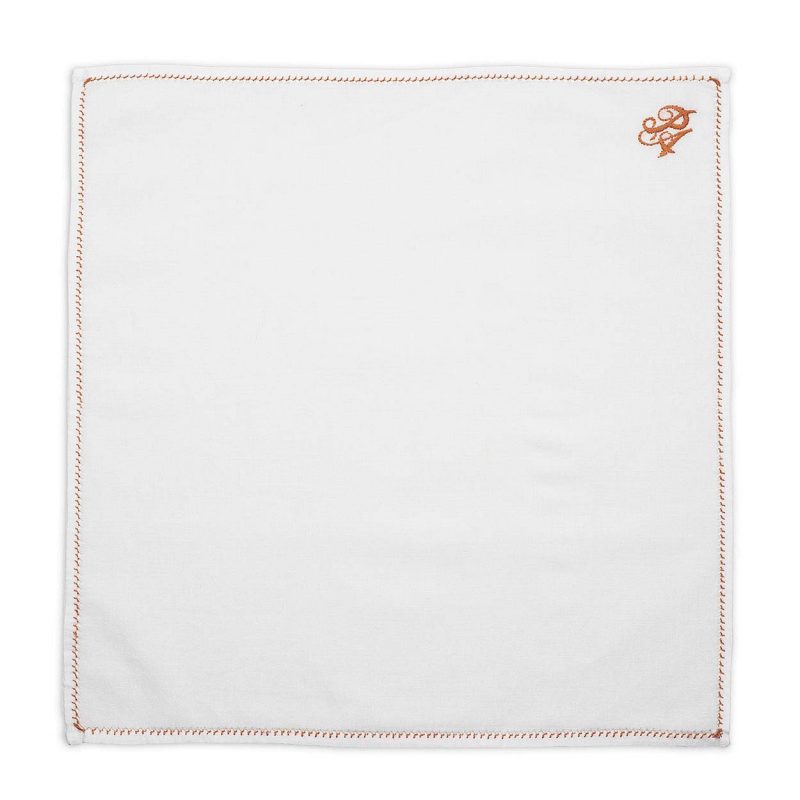Personalized Copper Thread Cotton Pocket Square