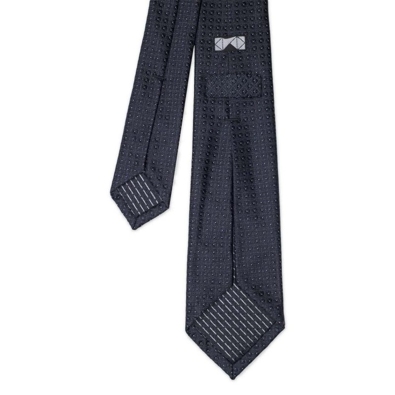 Grey Jacquard Silk Tie