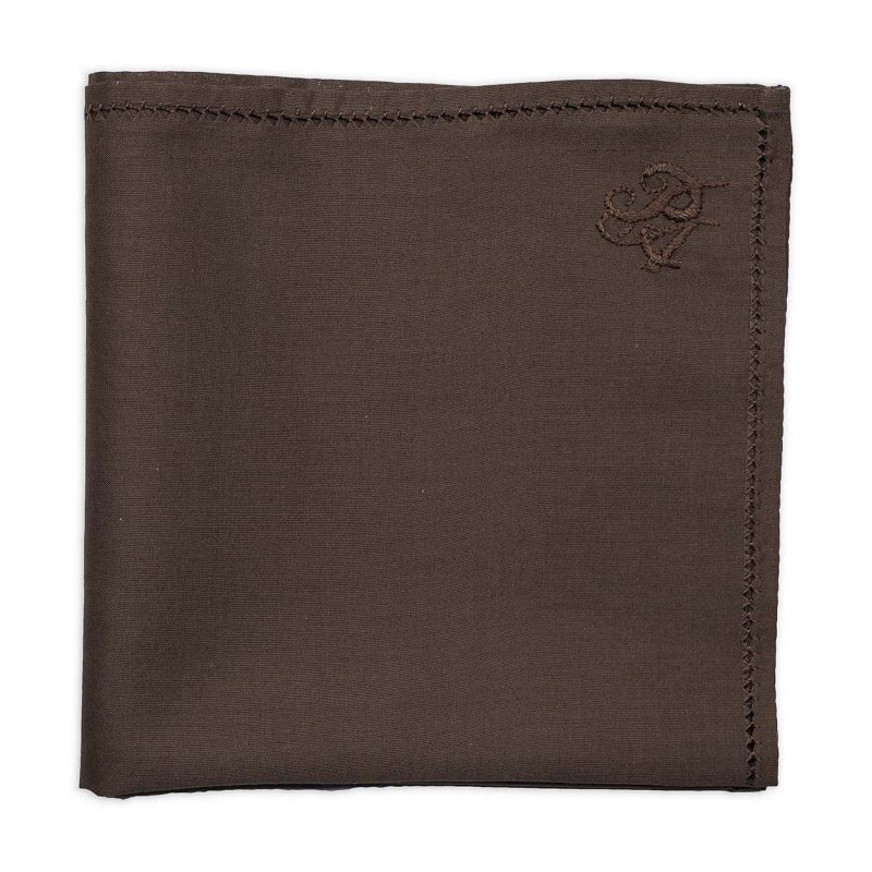 Personalised Brown Cotton Pocket Square