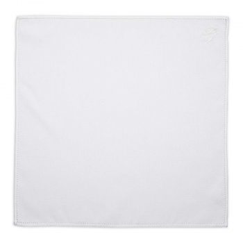 Personalized White Pique Cotton Pocket Square