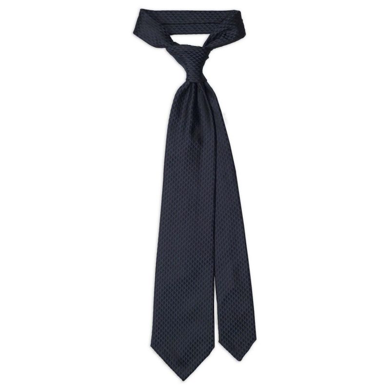 Blue Triangle Jacquard Silk Tie