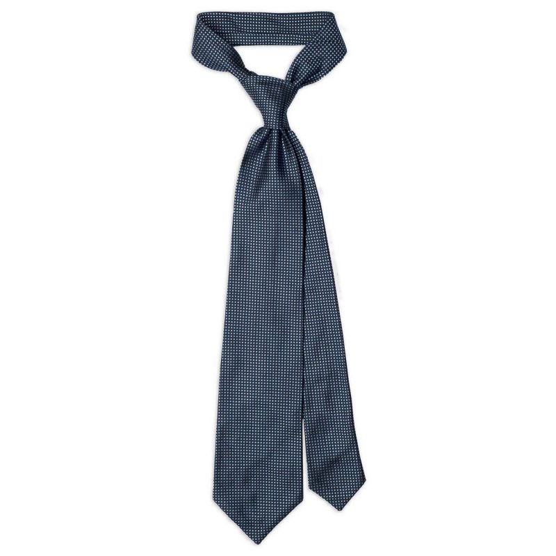 Blue Jacquard Silk Tie