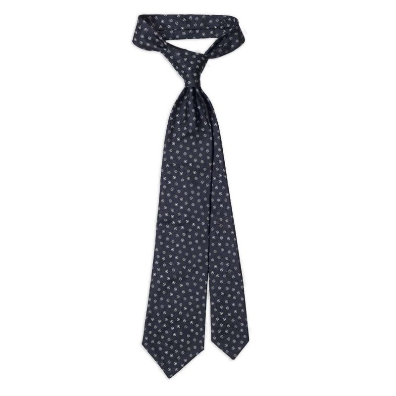 Blue Spot Jacquard Silk Tie
