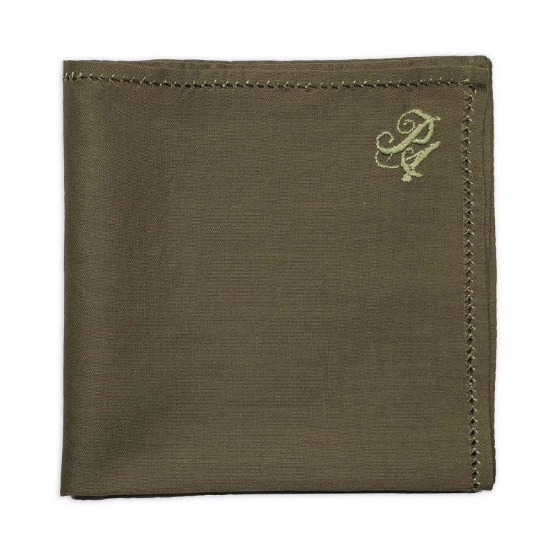 Personalised Green Cotton Pocket Square