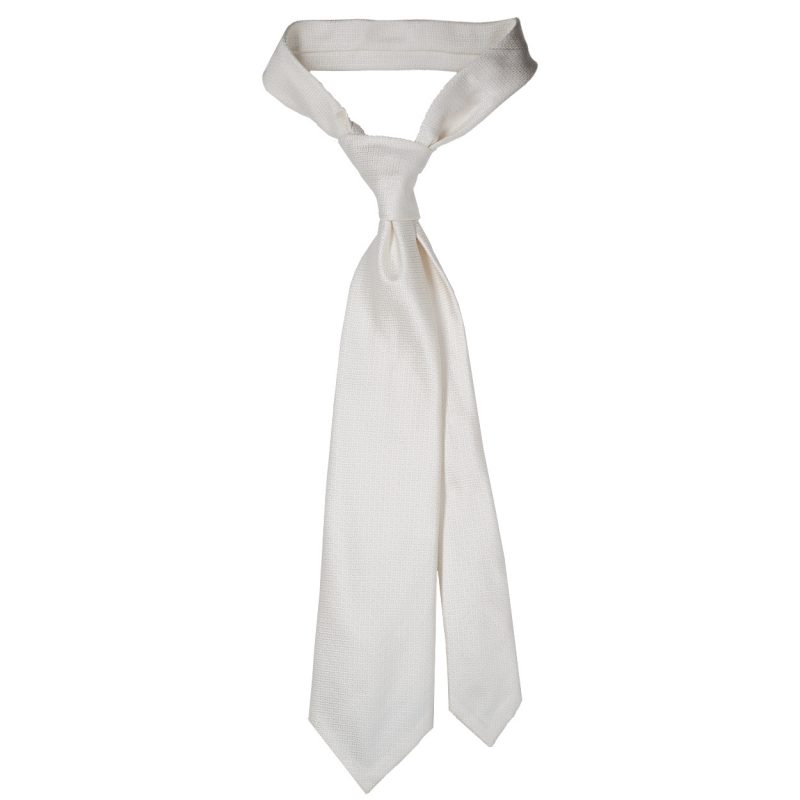 White Silk Wedding Tie