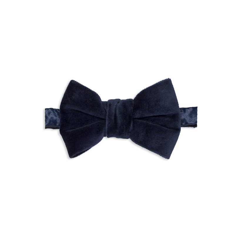 Blue Velvet Bow Tie