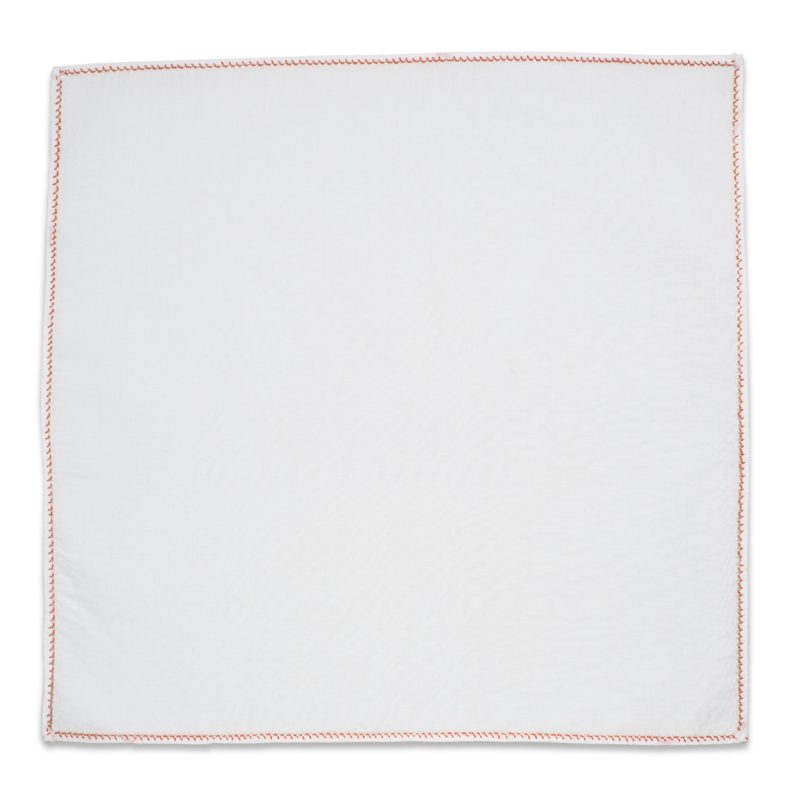 Embroidered Copper Thread Cotton Pocket Square