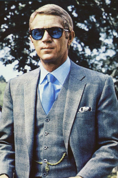 Steve McQueen wearing Prince of Wales check