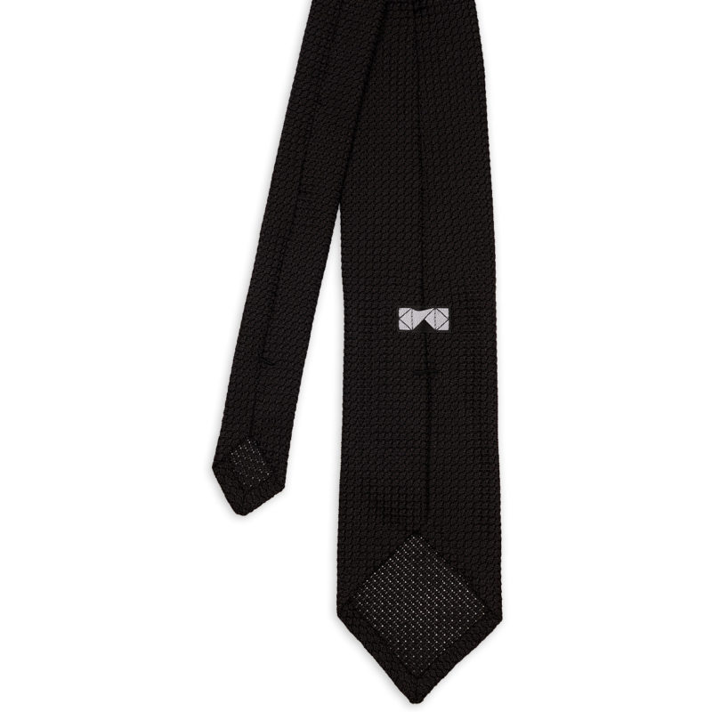 Black Grenadine Silk Tie