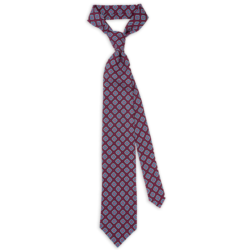 Diamonds Purple Madder Silk Tie
