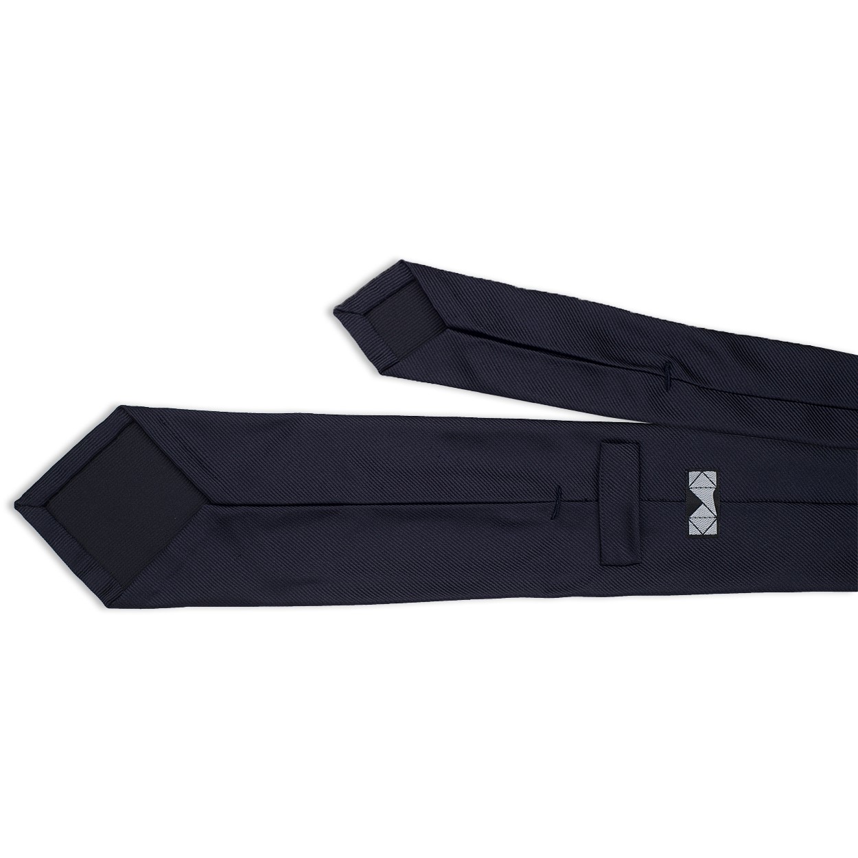 7-διπλη μπλε μεταξωτή γραβάτα